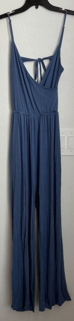 Womens Lulus Wrap Open Back Wide Leg Jumpsuit Size XS